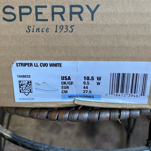 Sperry Top-Sider White & Tan Boat Shoes Men’s 10.5W NWT - Picture 6 of 9